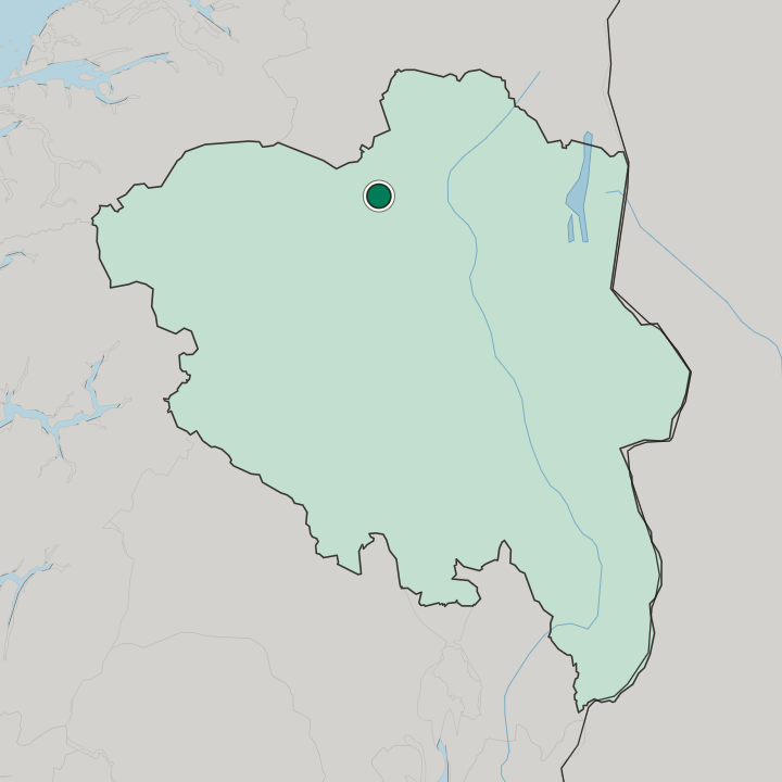 Map showing Folldal — In Innlandet