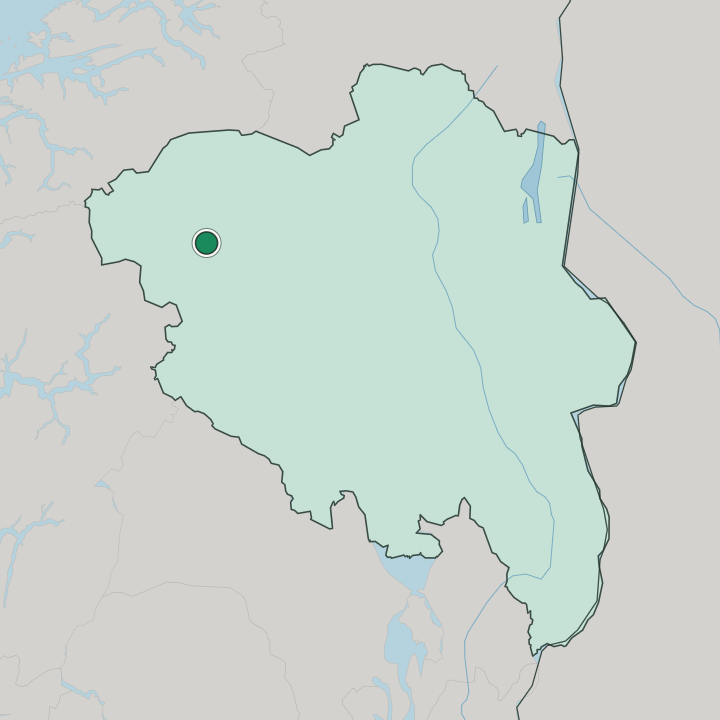 Map showing Fossbergom — In Innlandet