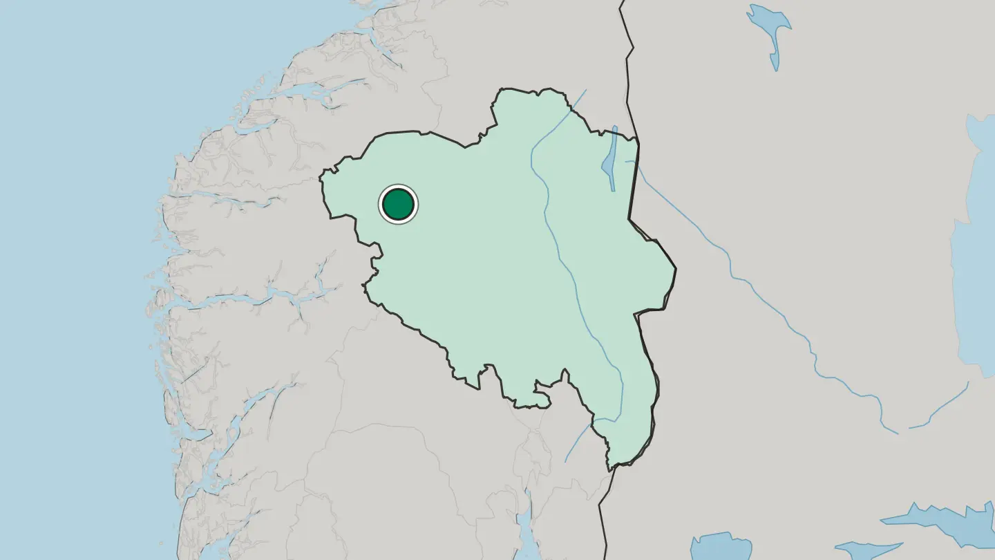 Map of Fossbergom in Norway