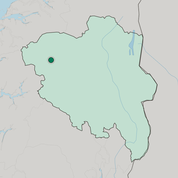 Map showing Fossbergom — In Innlandet