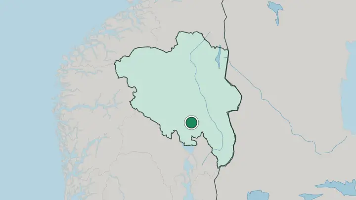 Map of Gjøvik in Norway