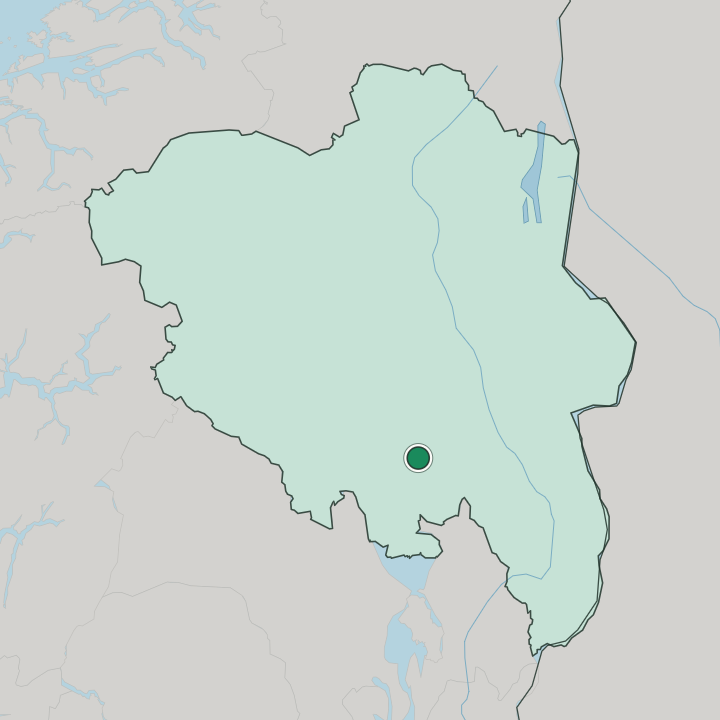Map showing Gjøvik — In Innlandet