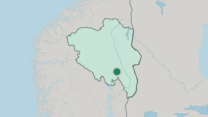 Map of Hamar in Norway