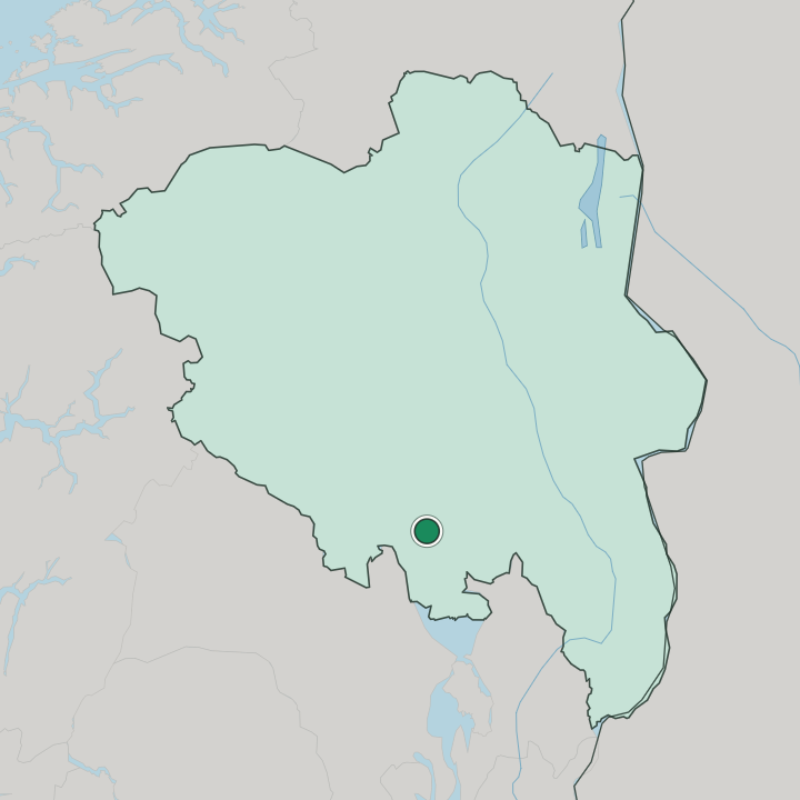 Map showing Hov — In Innlandet