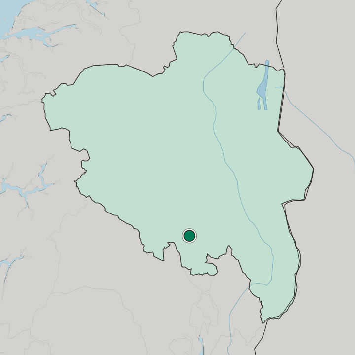 Map showing Hov — In Innlandet
