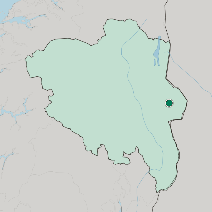 Map showing Innbygda — In Innlandet