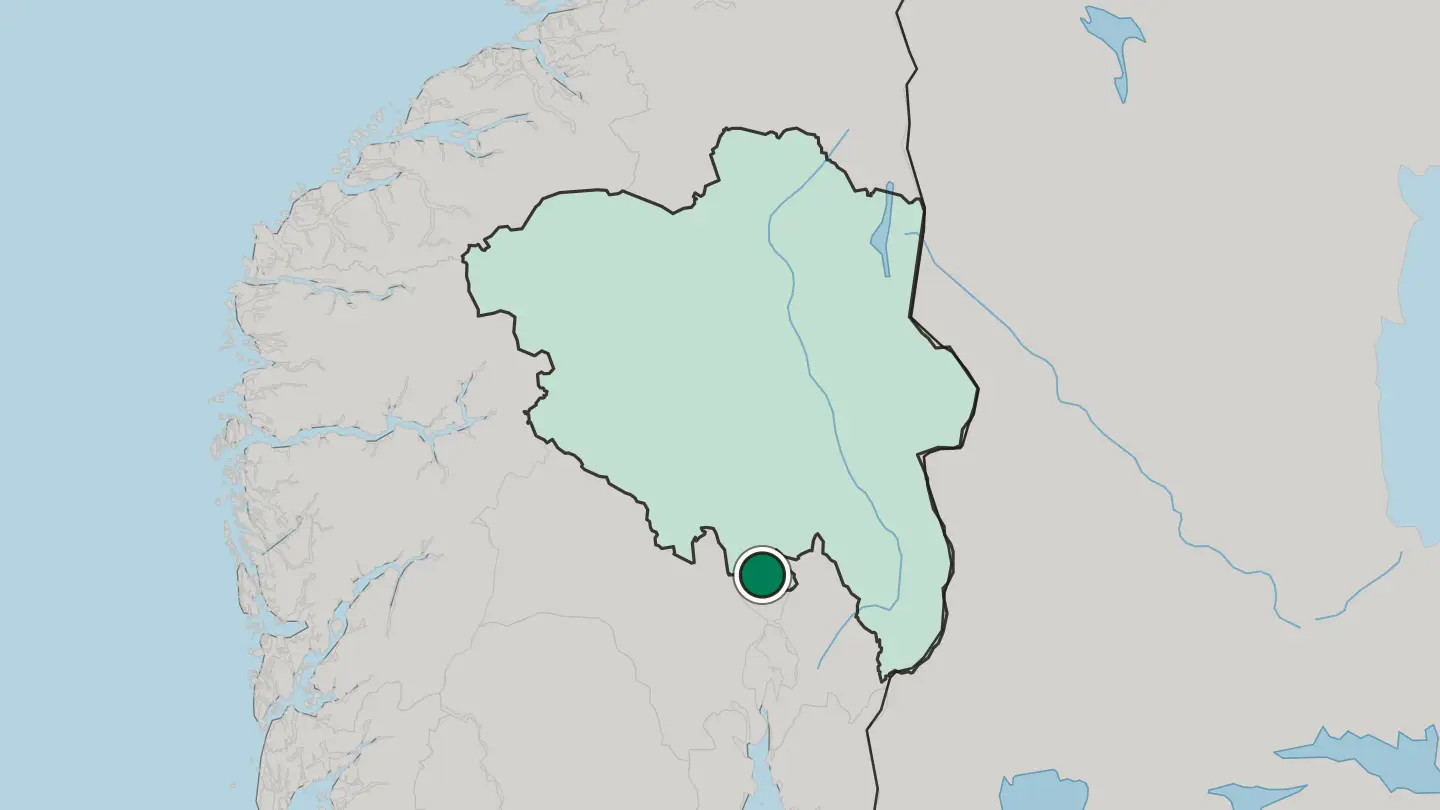 Map of Jaren in Norway