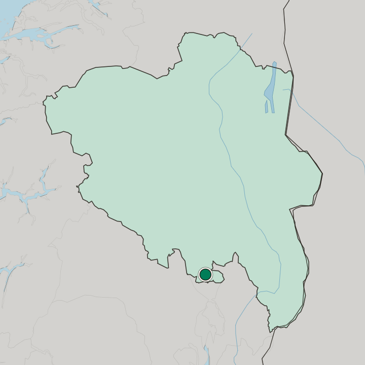 Map showing Jaren — In Innlandet