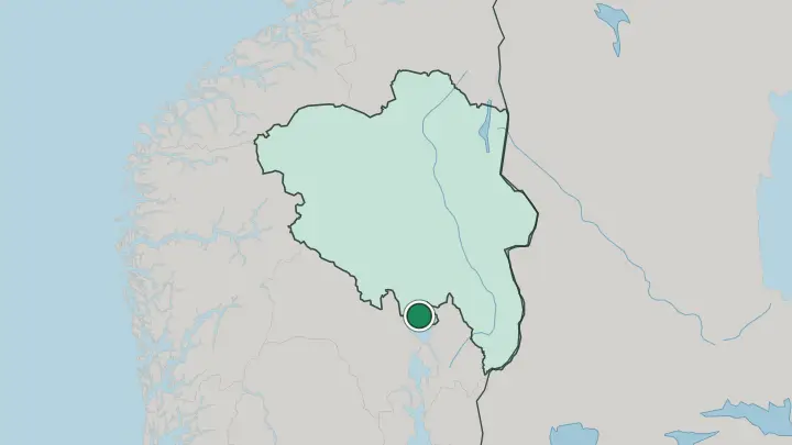 Map of Jaren in Norway