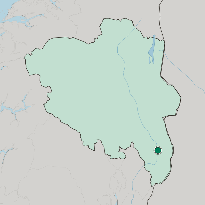 Map showing Kirkenær — In Innlandet