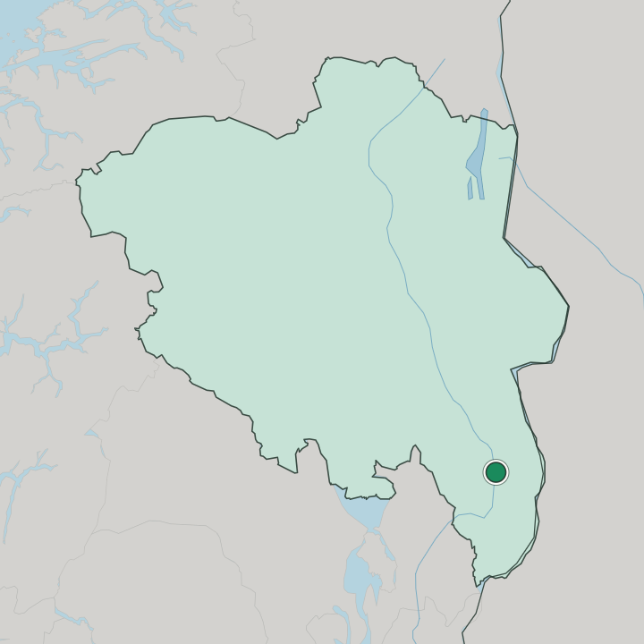 Map showing Kirkenær — In Innlandet