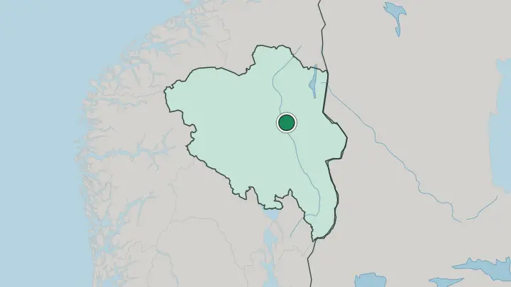 Map of Koppang in Norway