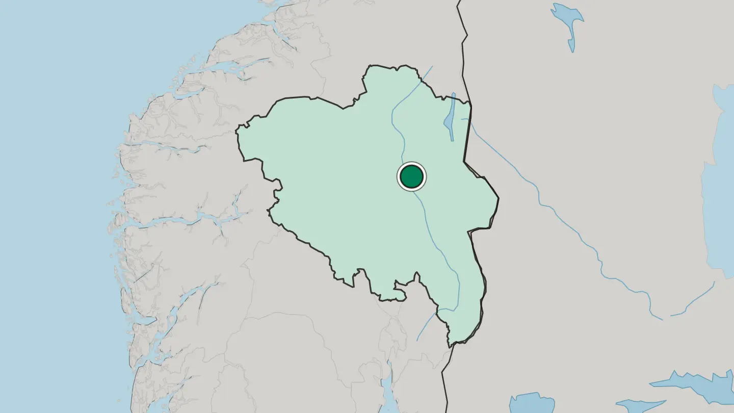 Map of Koppang in Norway