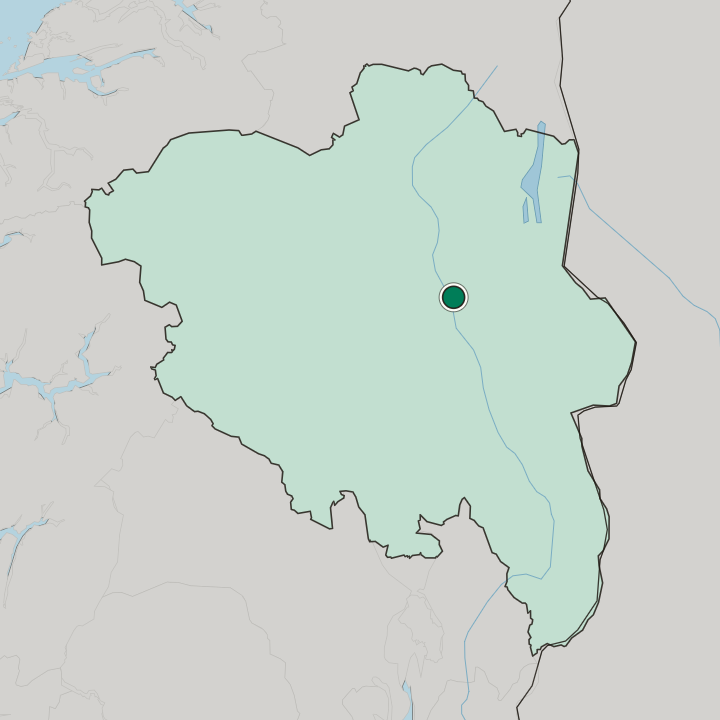 Map showing Koppang — In Innlandet