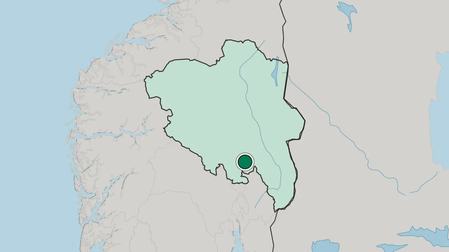 Map of Lena in Norway