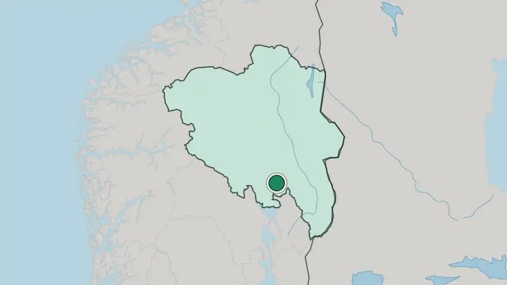 Map of Lena in Norway