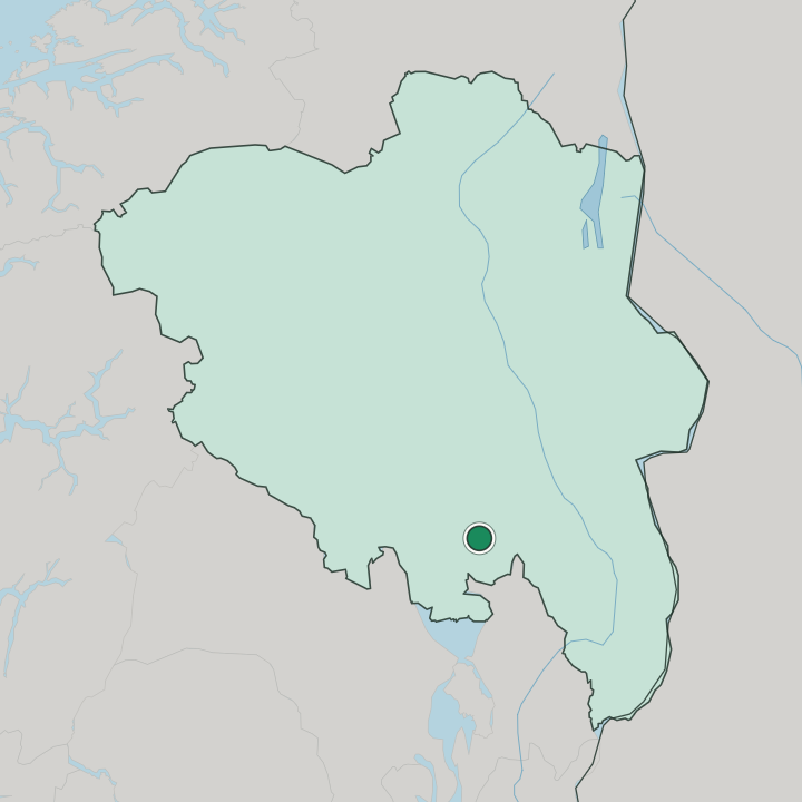 Map showing Lena — In Innlandet