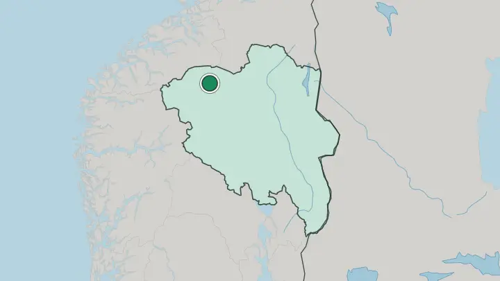 Map of Lesja in Norway