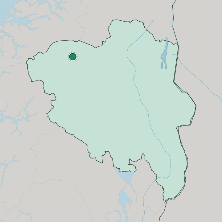 Map showing Lesja — In Innlandet