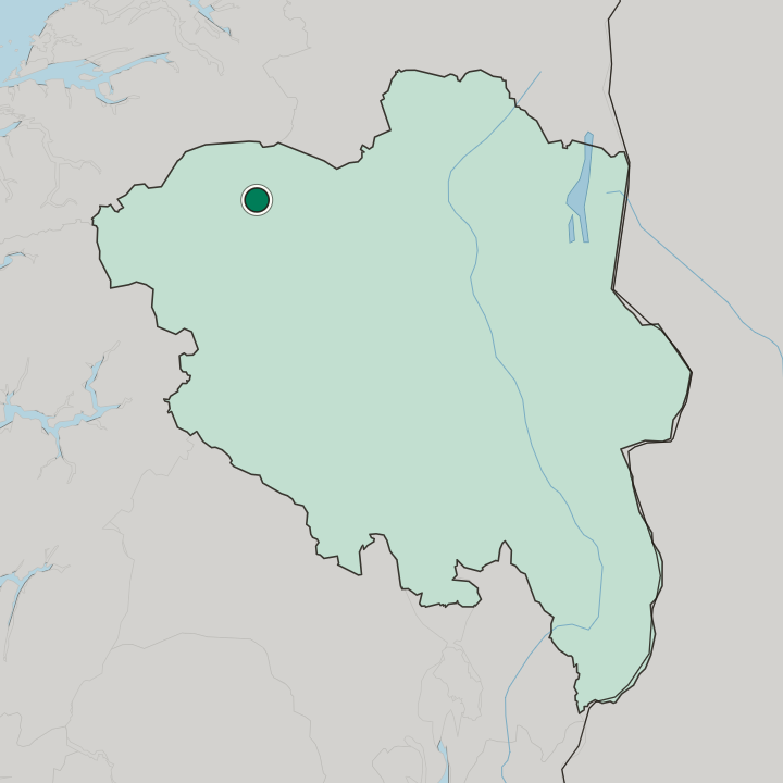 Map showing Lesja — In Innlandet