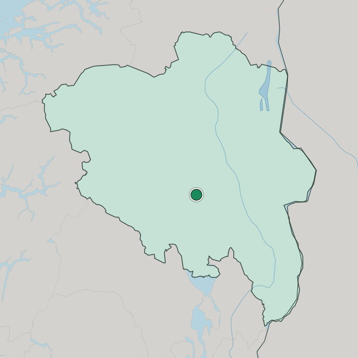 Map showing Lillehammer — In Innlandet