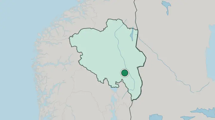 Map of Løten in Norway