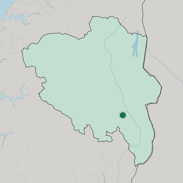 Map showing Løten — In Innlandet