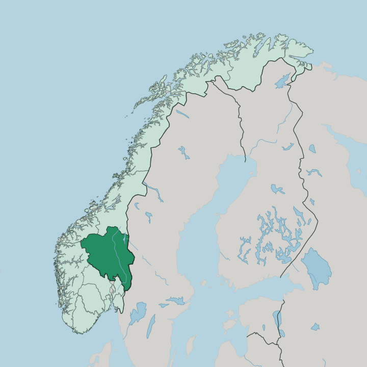 Map showing Innlandet — In Norway
