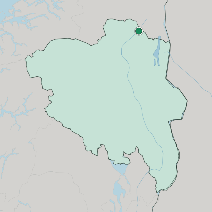 Map showing Os — In Innlandet
