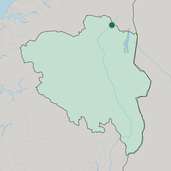 Map showing Os — In Innlandet