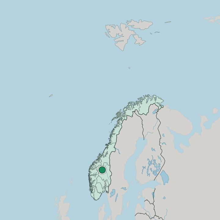 Map showing Otta — In Norway