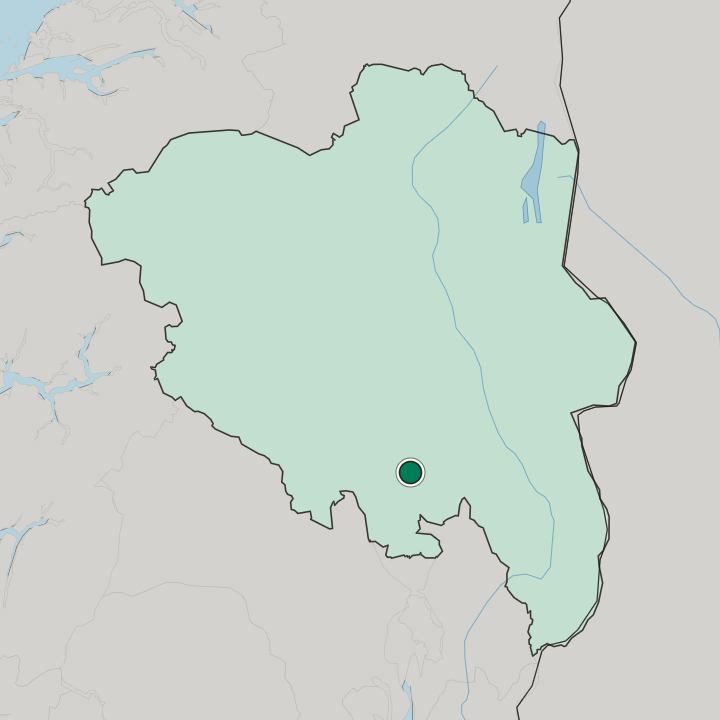 Map showing Raufoss — In Innlandet