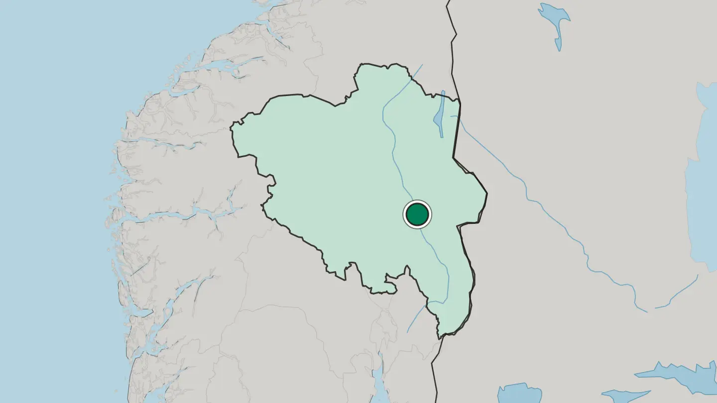 Map of Rena in Norway
