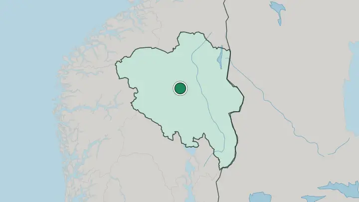 Map of Ringebu in Norway