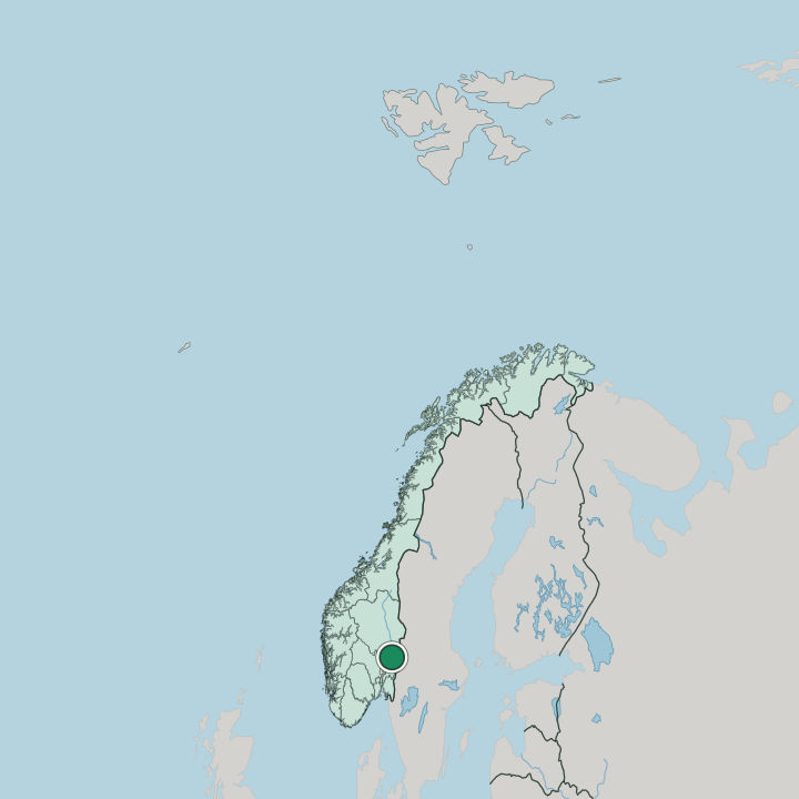 Map showing Sand — In Norway