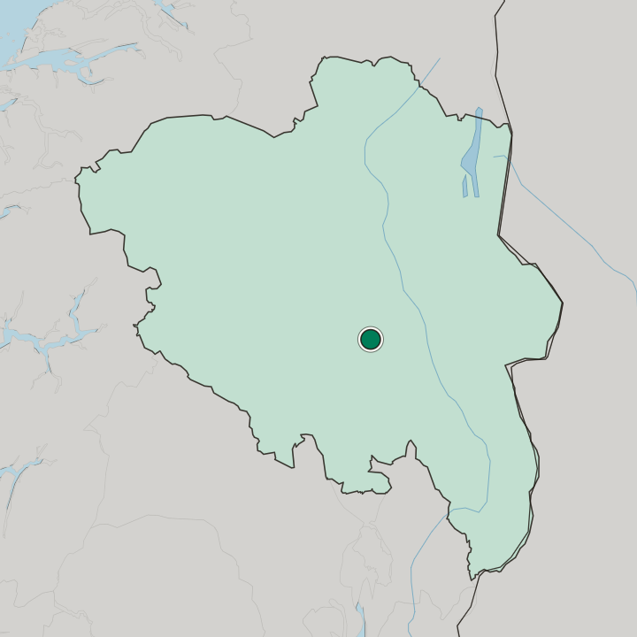Map showing Sjusjøen — In Innlandet