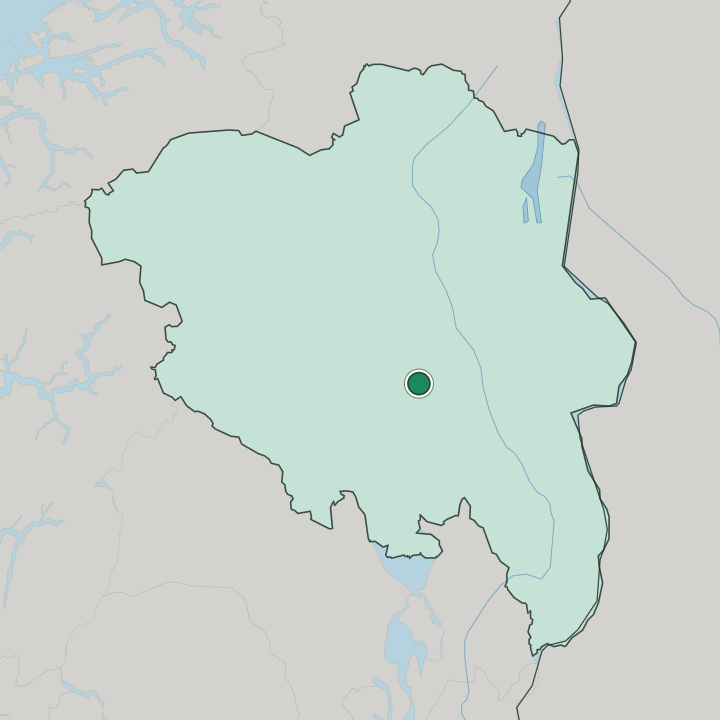 Map showing Sjusjøen — In Innlandet