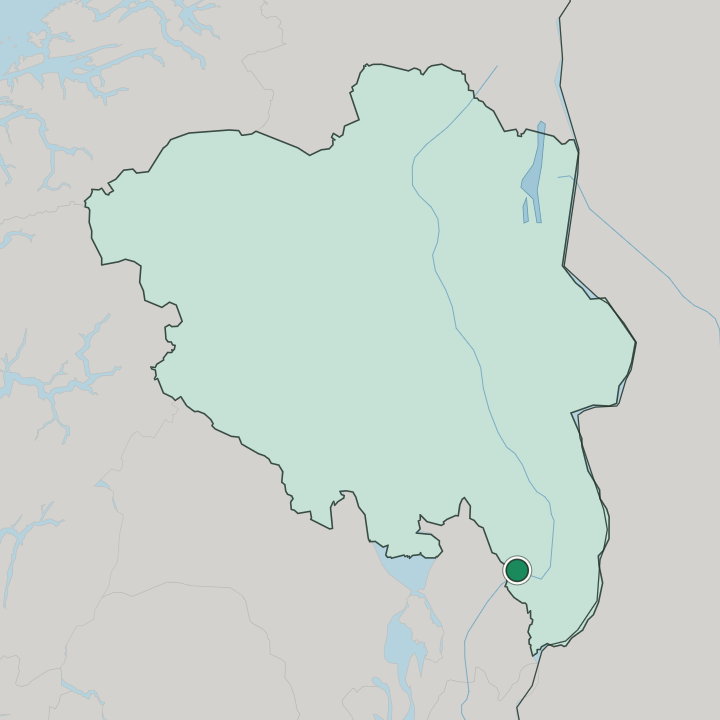 Map showing Skarnes — In Innlandet