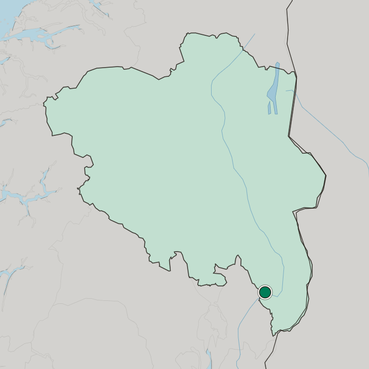 Map showing Skarnes — In Innlandet