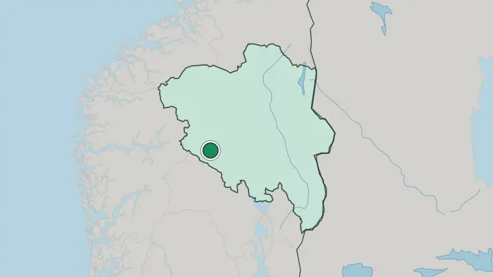 Map of Slidre in Norway