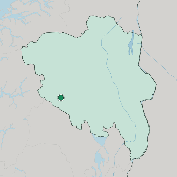 Map showing Slidre — In Innlandet
