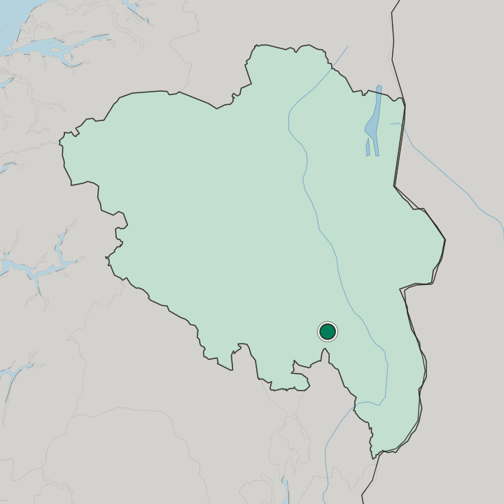Map showing Stange — In Innlandet
