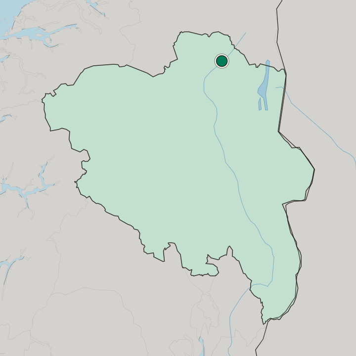 Map showing Tolga — In Innlandet