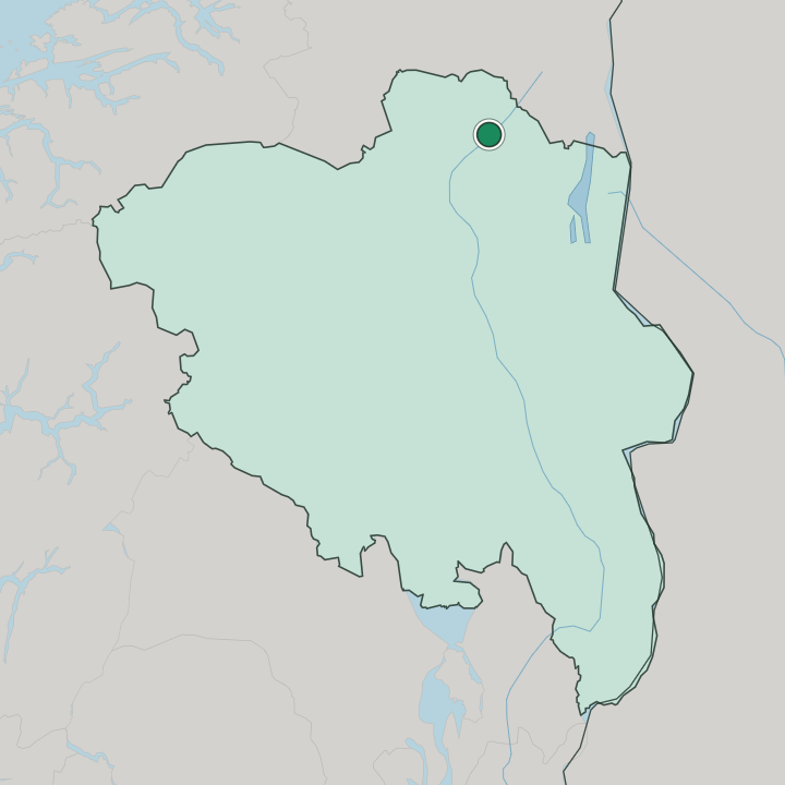 Map showing Tolga — In Innlandet