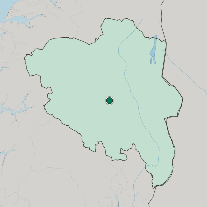 Map showing Tretten — In Innlandet