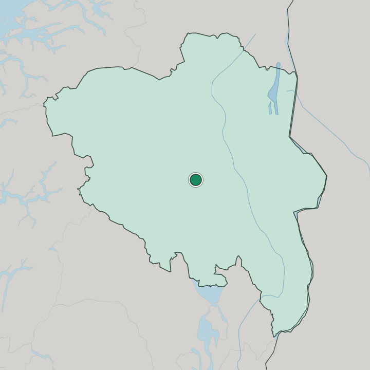 Map showing Tretten — In Innlandet