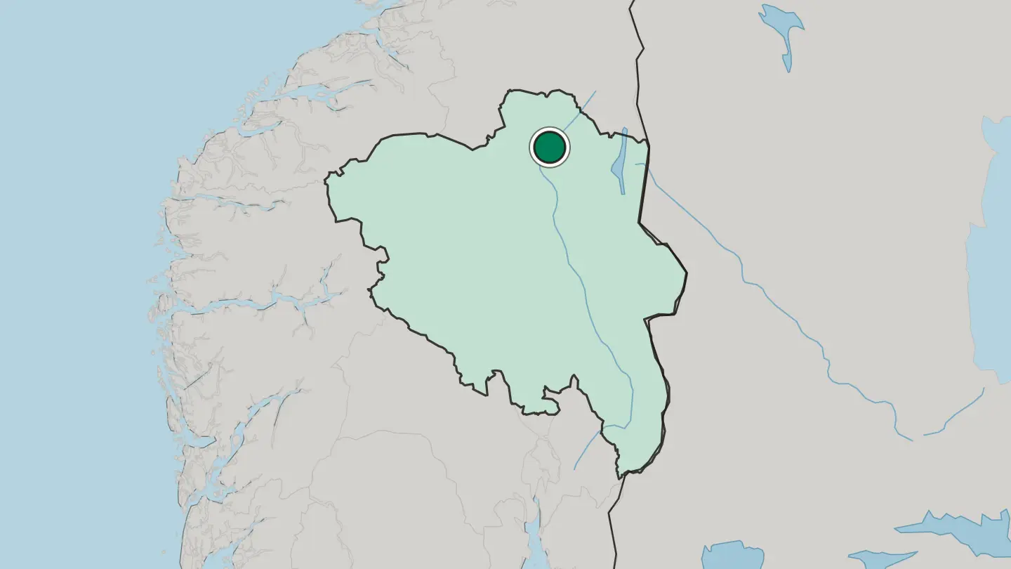Map of Tynset in Norway