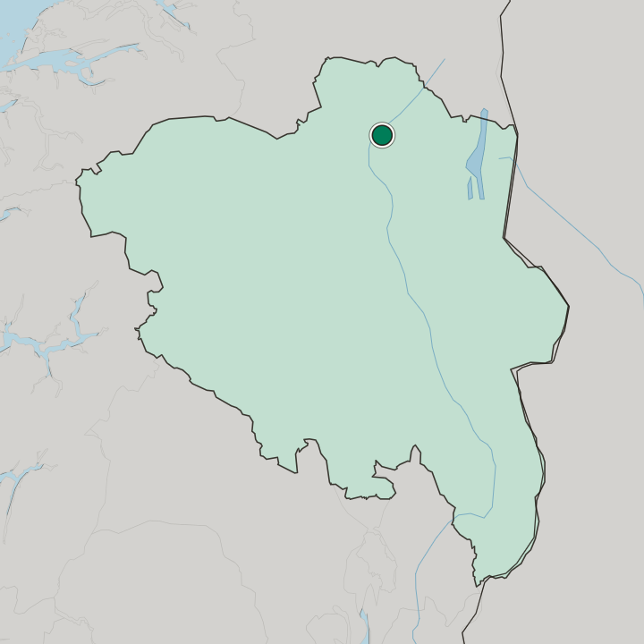 Map showing Tynset — In Innlandet