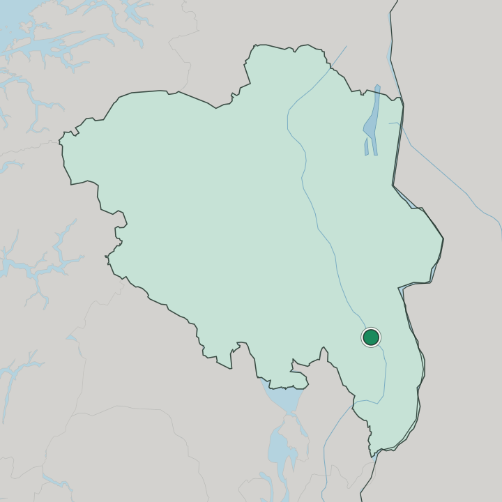 Map showing Våler — In Innlandet