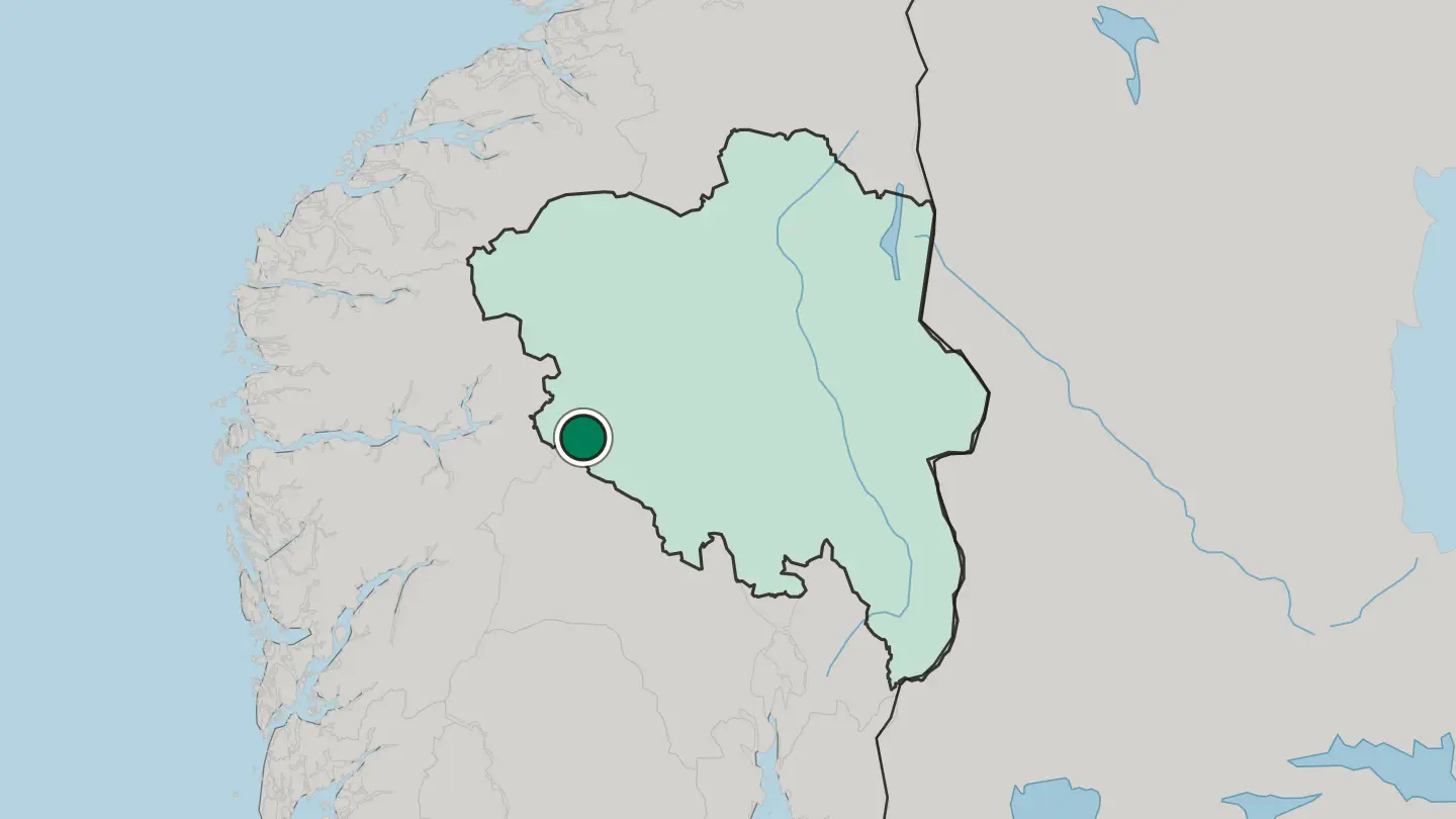 Map of Vang in Norway